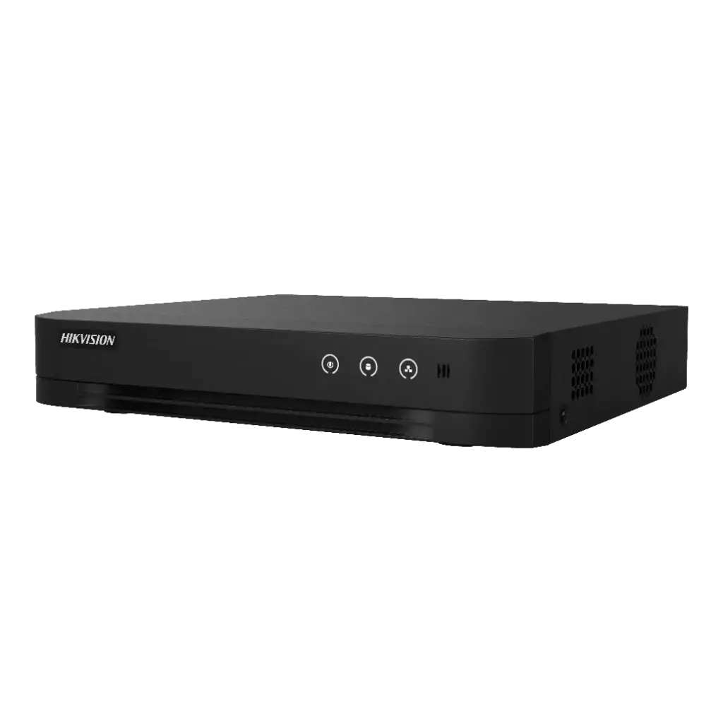 DVR 8 CANALES 8MPX LITE, CON SOPORTE DE DISCO DURO DE HASTA 4TB, COMPRESIÓN DE VIDEO H.265+, COMPATIBLE CON HIK-CONNECT, P2P, DYNDNS, TECNOLOGÍA ACUSENSE.