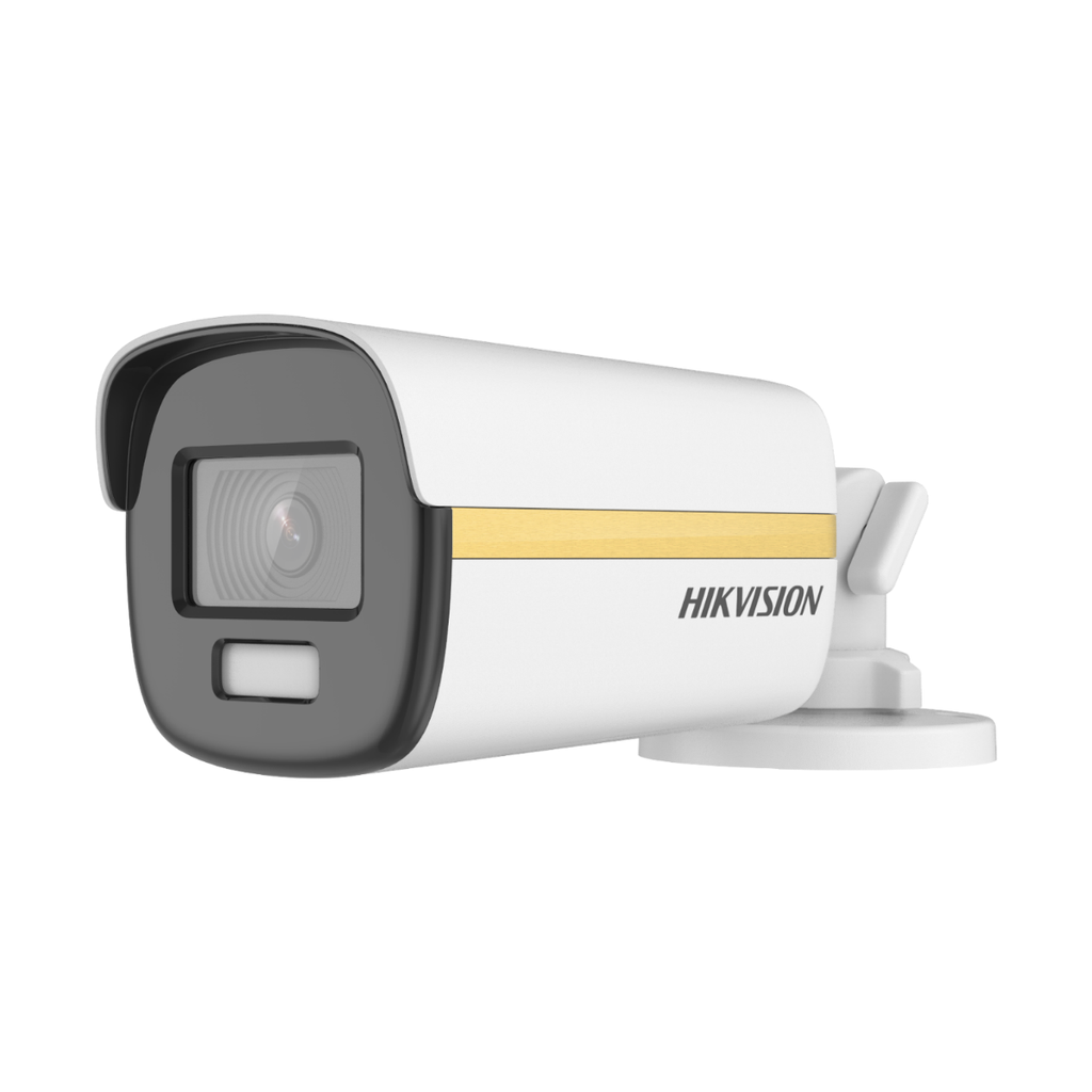 Cámara tipo bala fija ColorVu con luz híbrida inteligente de 2 MP (20 mts IR + 20 mts Luz Blanca ) lente de 2.8mm, Microfono Integrado, Exterior IP67