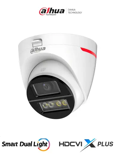 [DH-HAC-HDW1249XN-IL-A-PRO] CÁMARA DOMO 2MPX HDCVI FULL COLOR SMART DUAL LIGHT AUDIO  - METÁLICA DAHUA