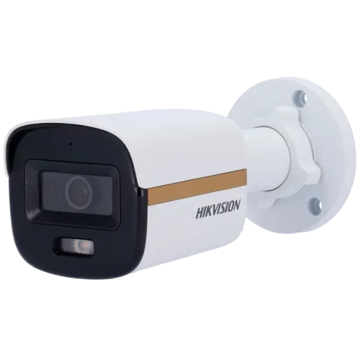 [DS-2CE10DF3T-LFS] Cámara tipo bala fija ColorVu con luz híbrida inteligente de 2 MP (20 mts IR + 20 mts Luz Blanca ) lente de 2.8mm, Microfono Integrado, Exterior IP67
